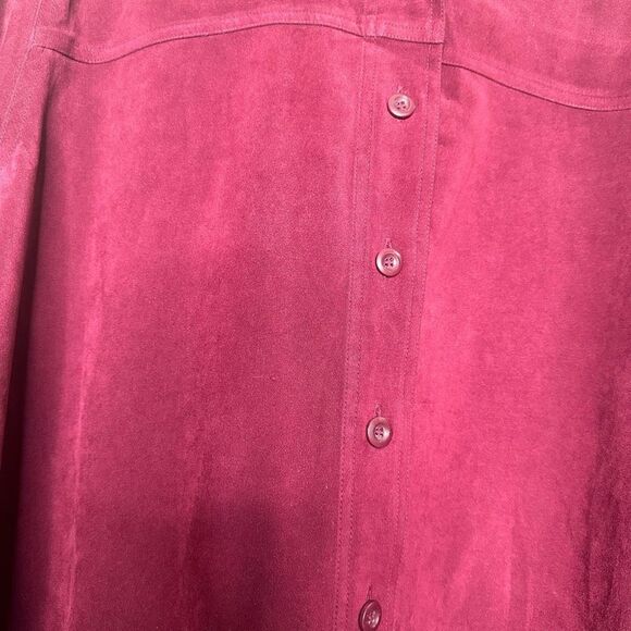 White Stag Burgundy Button Down Shirt - Picture 5 of 14